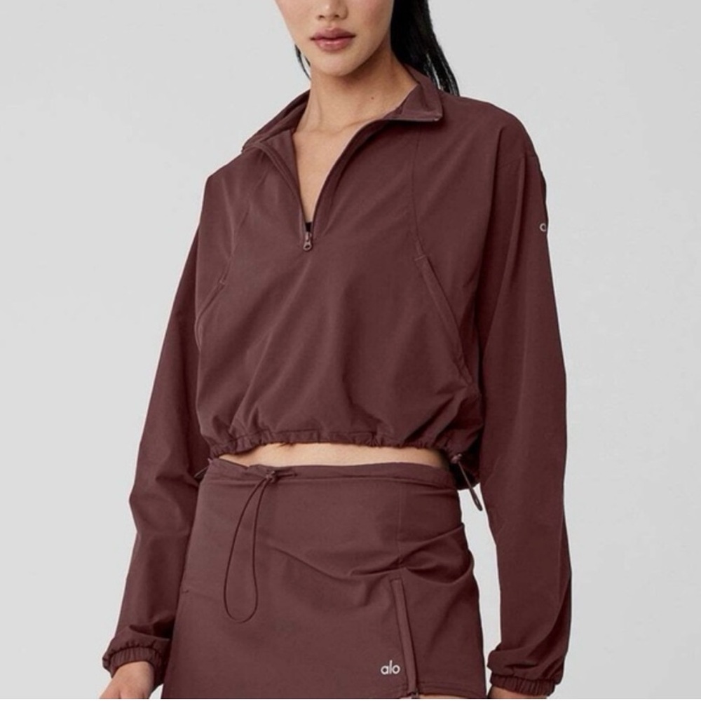 Alo Yoga In The Lead - cropped quarter zip - xs